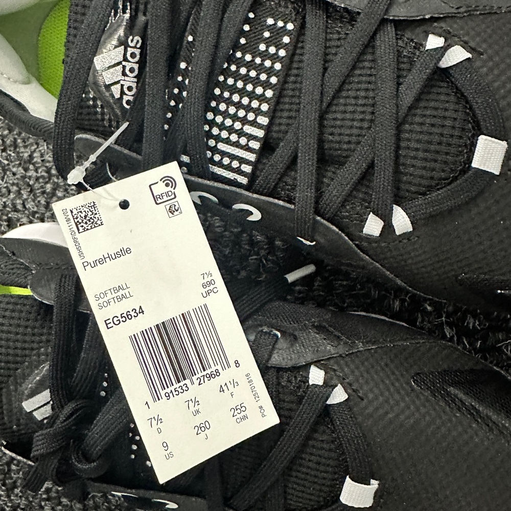 Softball PureHustle Cleats shoes Adidas size 7.5 EG5634 NEW